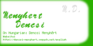 menyhert dencsi business card